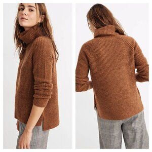 Madewell Mercer Turtleneck Sweater in Coziest Yarn M Heather Cider (Orange/Tan)